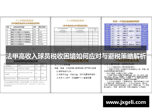 法甲高收入球员税收困境如何应对与避税策略解析